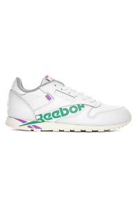 Buty do chodzenia damskie Reebok CL Lthr. Zapięcie: sznurówki. Kolor: biały, wielokolorowy. Materiał: syntetyk, tkanina, materiał. Szerokość cholewki: normalna. Sport: turystyka piesza