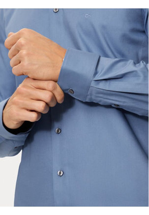 Calvin Klein Koszula K10K113546 Niebieski Regular Fit. Kolor: niebieski. Materiał: bawełna