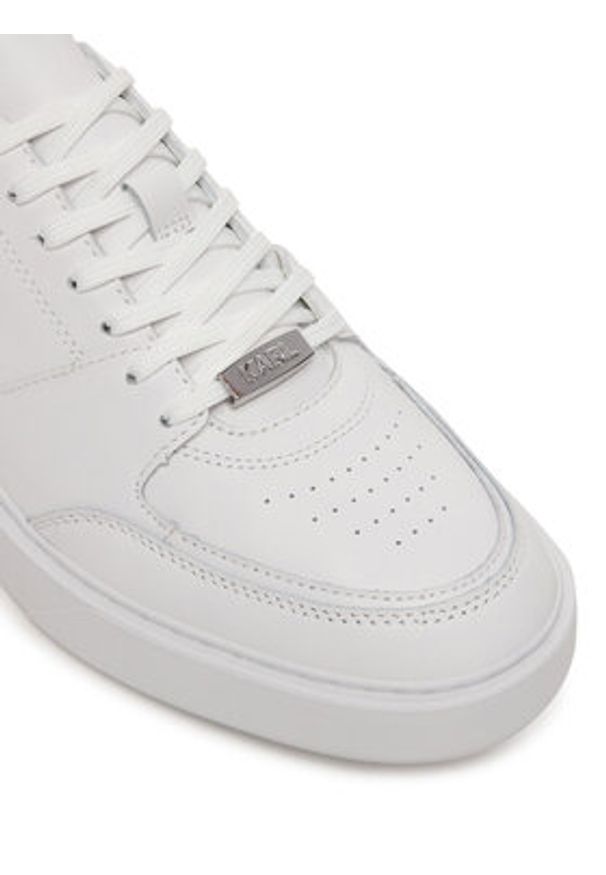 Karl Lagerfeld - KARL LAGERFELD Sneakersy Flint II KL53329 Biały. Kolor: biały. Materiał: skóra