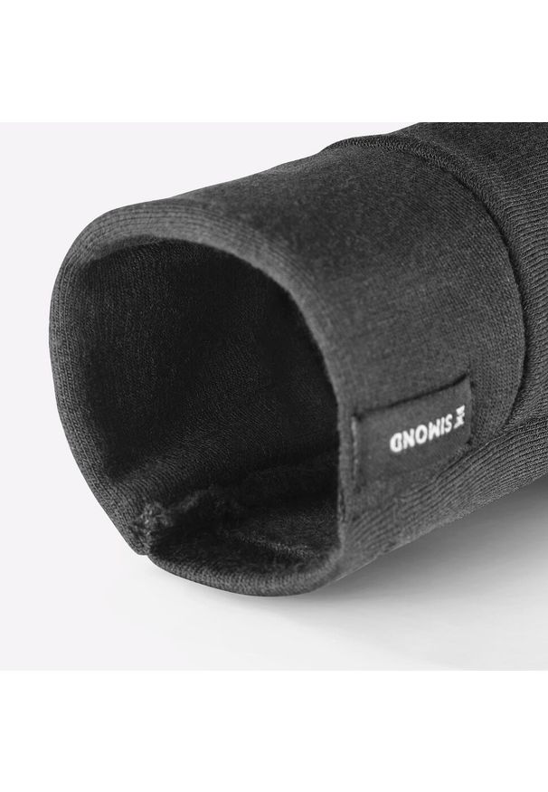 SIMOND - Rękawiczki turystyczne wewnętrzne Simond MT500 merino. Kolor: czarny. Materiał: poliester, elastan, wełna, materiał, poliamid. Sport: turystyka piesza