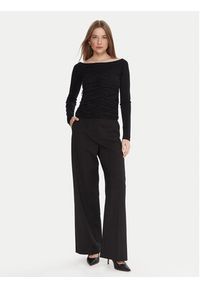TwinSet - TWINSET Sweter 252TT3260 Czarny Slim Fit. Kolor: czarny. Materiał: syntetyk #3