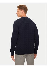 GANT - Gant Sweter 8050601 Granatowy Regular Fit. Kolor: niebieski. Materiał: bawełna #5