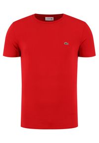 Lacoste T-Shirt TH6709 Czerwony Regular Fit. Kolor: czerwony. Materiał: bawełna #5