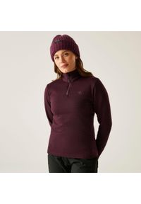 DARE 2B - Damska elastyczna warstwa środkowa Blindside Quarter Zip z zamkiem. Kolor: fioletowy. Materiał: polar. Sezon: zima. Sport: narciarstwo #1