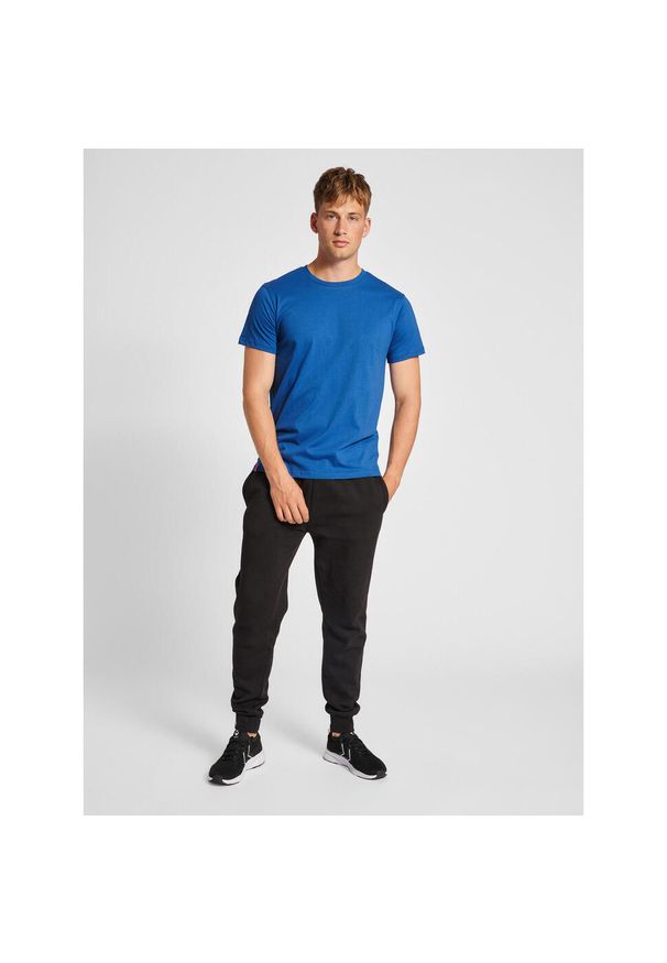 Koszulka męska bawełniana sportowa Hummel Red Basic T-shirt. Kolor: niebieski. Materiał: bawełna. Sport: fitness