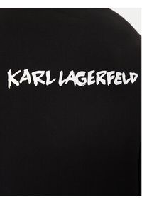 Karl Lagerfeld - KARL LAGERFELD Bluza 705445 544908 Czarny Regular Fit. Typ kołnierza: dekolt w karo. Kolor: czarny. Materiał: bawełna #3