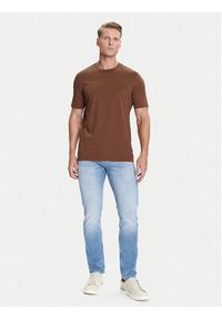 BOSS T-Shirt Thompson 01 50468347 Brązowy Regular Fit. Kolor: brązowy. Materiał: bawełna #3