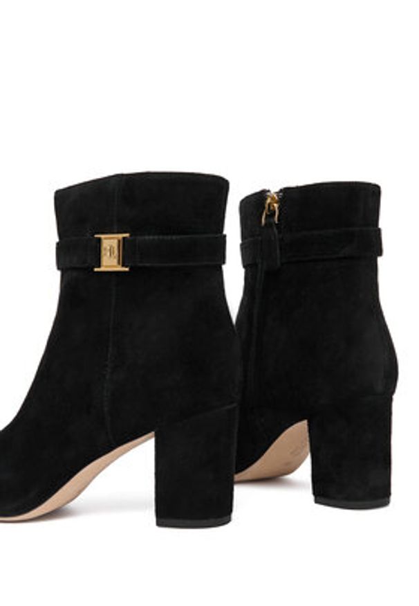 Lauren Ralph Lauren - LAUREN RALPH LAUREN Botki Kellie Bt Hi 802967827001 Czarny. Kolor: czarny. Materiał: skóra, zamsz