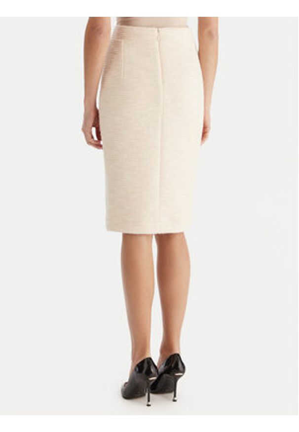 Babylon Spódnica midi S00601 Écru Regular Fit. Materiał: syntetyk