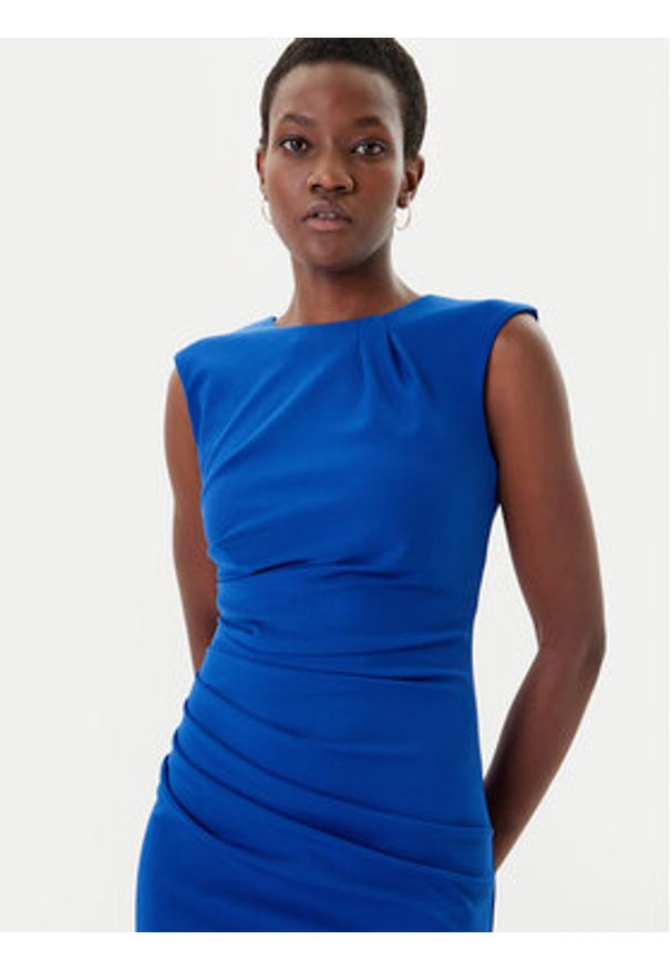 Rinascimento Sukienka koktajlowa CFC0125332003 Niebieski Slim Fit. Kolor: niebieski. Materiał: syntetyk. Styl: wizytowy