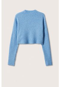 Mango Kids sweter dziecięcy BOLOGNES. Okazja: na co dzień. Kolor: niebieski. Materiał: włókno, dzianina. Wzór: gładki. Styl: casual #5