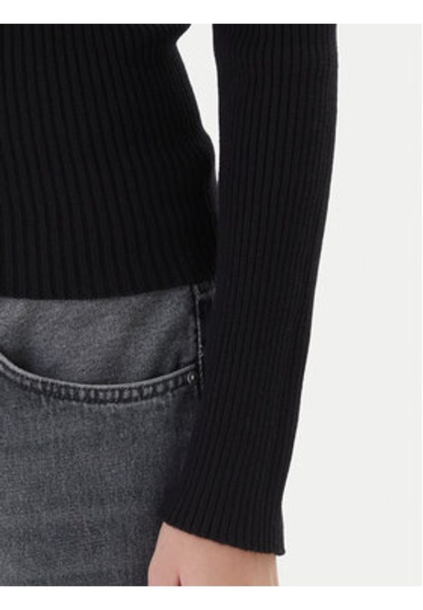Kontatto Sweter 3M0830C Czarny Slim Fit. Kolor: czarny. Materiał: syntetyk