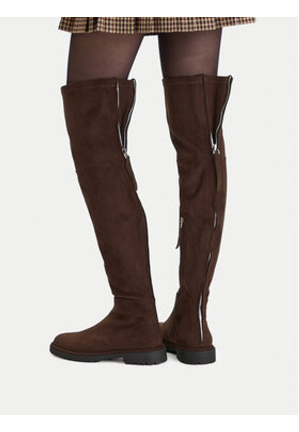 Gino Rossi Kozaki EO-SARAH-V1996 Brązowy. Kolor: brązowy. Materiał: materiał