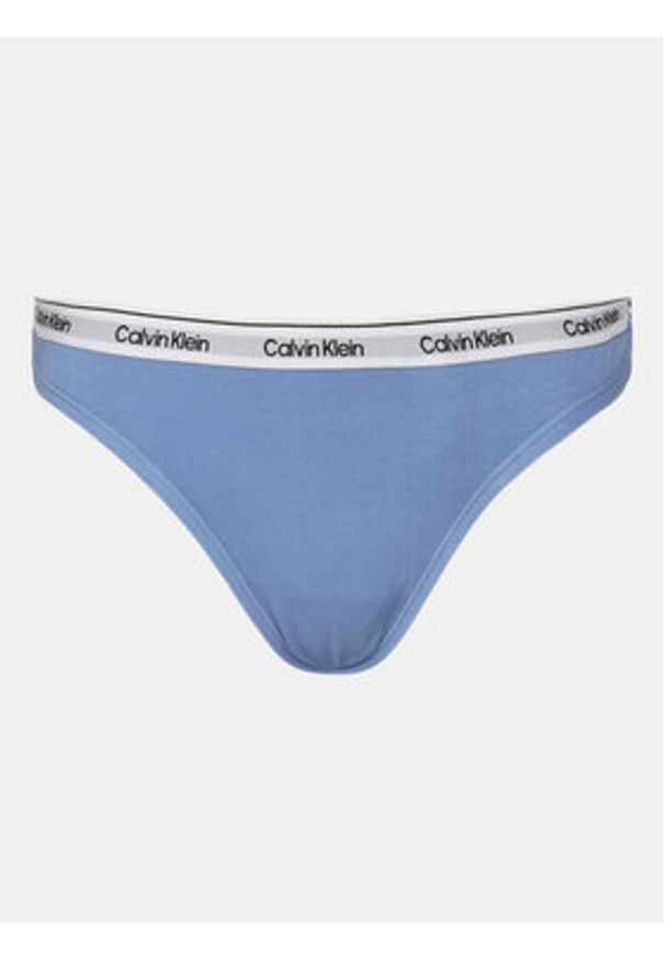 Calvin Klein Underwear Komplet 3 par stringów 000QD5209E Kolorowy. Materiał: bawełna. Wzór: kolorowy