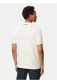 Karl Lagerfeld - KARL LAGERFELD T-Shirt 755048 563235 Biały Regular Fit. Typ kołnierza: dekolt w karo. Kolor: biały. Materiał: bawełna #3