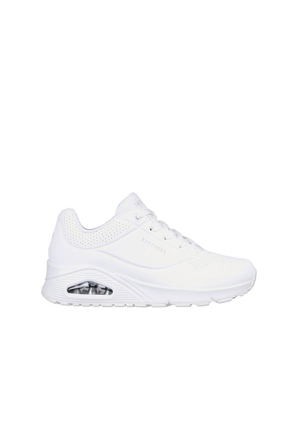 skechers - Buty na co dzień damskie SKECHERS UNO STAND ON AIR eko skóra. Okazja: na co dzień. Kolor: biały. Materiał: skóra. Model: Skechers Sport. Sport: turystyka piesza