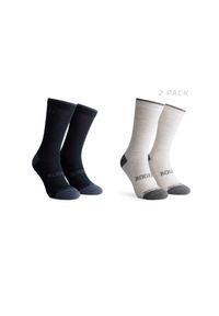 ROGELLI - Skarpetki zimowe unisex Rogelli Merino z owczej wełny 2-pack. Kolor: niebieski, szary, wielokolorowy. Materiał: wełna. Sport: kolarstwo