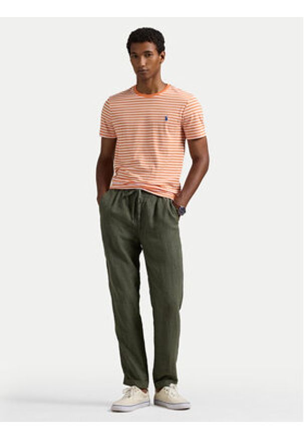Polo Ralph Lauren T-Shirt 710956828002 Pomarańczowy Custom Slim Fit. Typ kołnierza: polo. Kolor: pomarańczowy. Materiał: bawełna