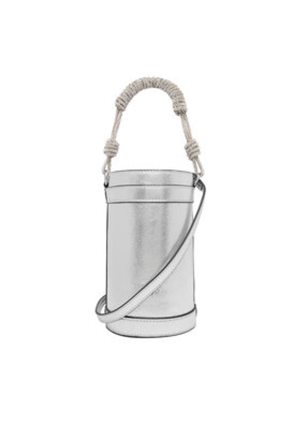 Pinko - PINKO Torebka Mini Bucket Manico 25-26 PLTT 105910 Srebrny. Kolor: srebrny. Materiał: skórzane