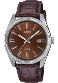 Zegarek Casio Zegarek męski Casio MTP-1302PL-5AVEF brązowy. Kolor: brązowy #1