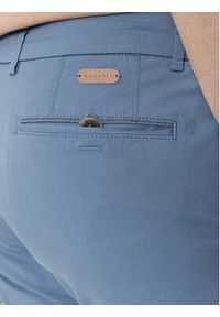 Bugatti Spodnie materiałowe 4890 36301 Niebieski Slim Fit. Kolor: niebieski. Materiał: materiał #4