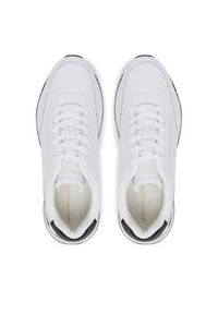 TOMMY HILFIGER - Tommy Hilfiger Sneakersy Chic Fashion Runner FW0FW08695 Biały. Kolor: biały. Materiał: skóra #5