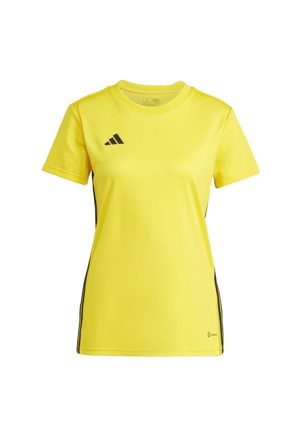Adidas - Koszulka damska adidas Tabela 23 Jersey. Kolor: wielokolorowy, żółty, czarny. Materiał: poliester. Sport: piłka nożna