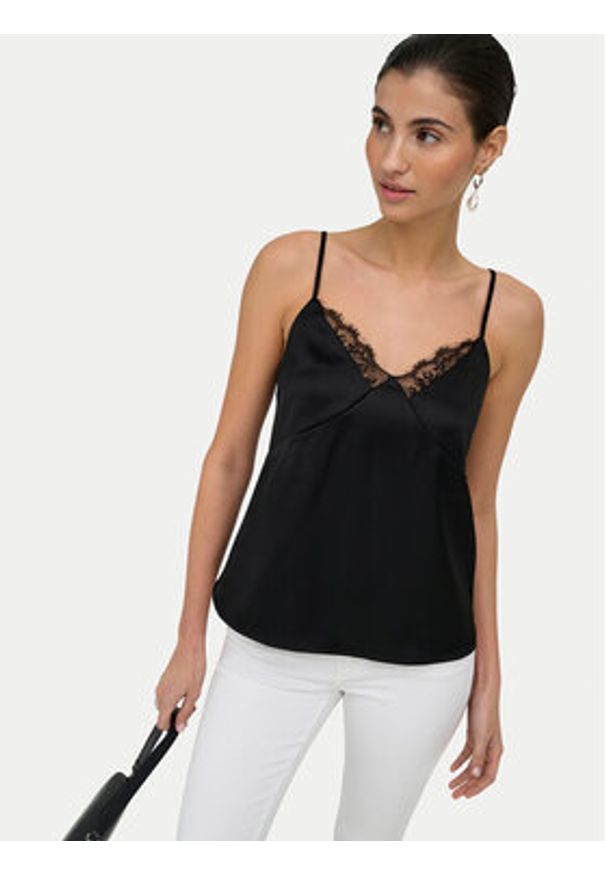 only - ONLY Top Faraya 15380254 Czarny Regular Fit. Kolor: czarny. Materiał: syntetyk