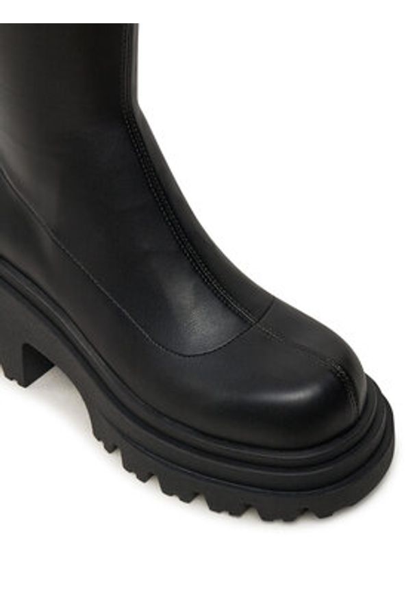 Naked Wolfe Kozaki Scar Czarny. Kolor: czarny. Materiał: skóra