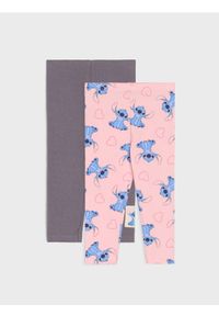 Sinsay - Legginsy 2 pack Stitch - różowy. Kolor: różowy