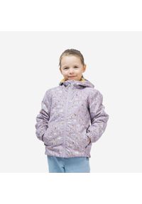 quechua - Kurtka zimowa dla dzieci Quechua 100. Kolor: fioletowy. Materiał: materiał, polar. Sezon: zima. Styl: sportowy. Sport: turystyka piesza #1