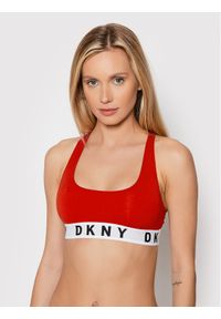 DKNY Biustonosz top DK4519 Czerwony. Kolor: czerwony. Materiał: bawełna