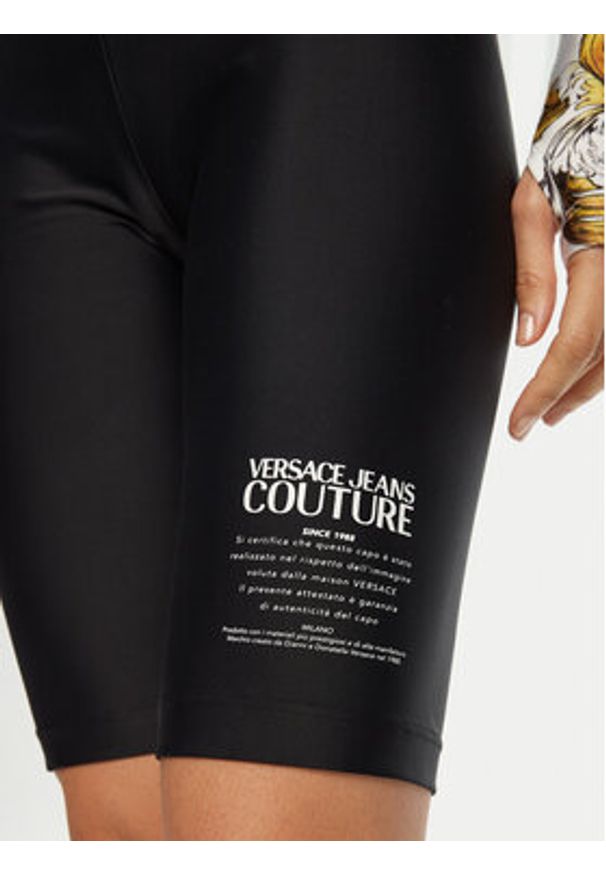 Versace Jeans Couture Legginsy 78HAC1A6 J0128 Czarny Slim Fit. Kolor: czarny. Materiał: syntetyk
