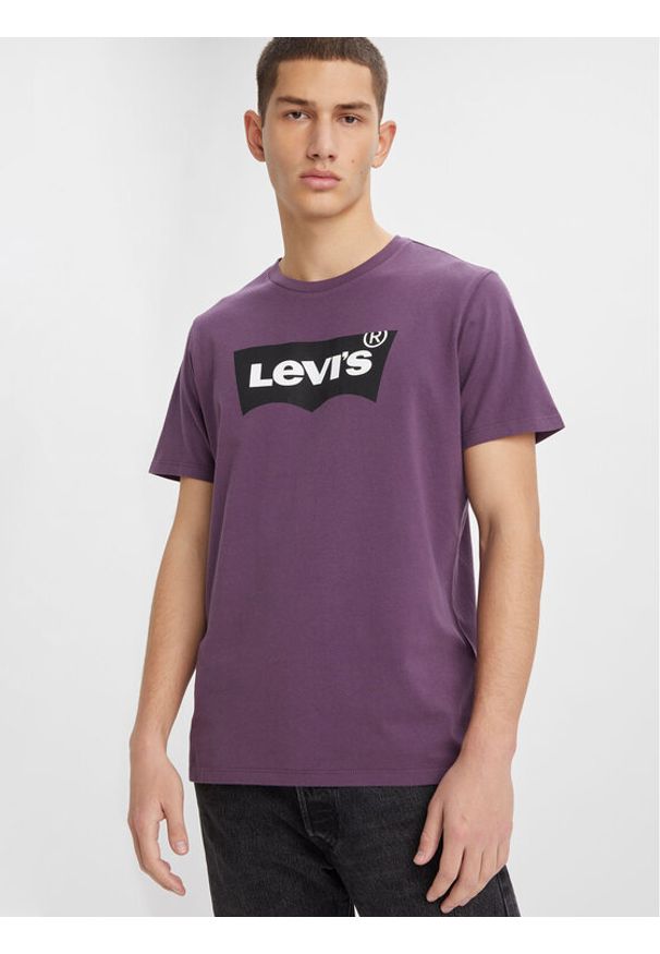 Levi's® T-Shirt Classic Graphic Tee 224911193 Fioletowy Regular Fit. Kolor: fioletowy. Materiał: bawełna