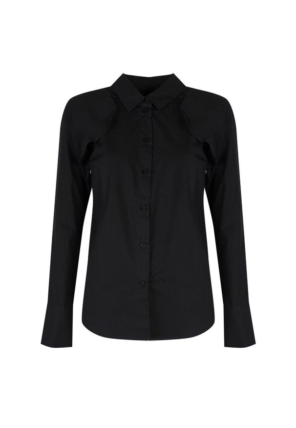 Armani Exchange Koszula Slim | 3GYC01 YNHRZ | Kobieta | Czarny. Kolor: czarny. Materiał: bawełna. Długość rękawa: długi rękaw. Długość: długie