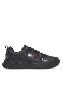 Tommy Jeans Sneakersy Tjm Runner Leather EM0EM01621 Czarny. Kolor: czarny. Materiał: skóra