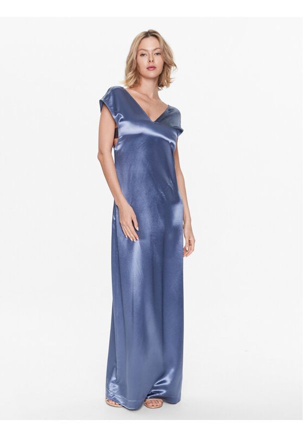Calvin Klein Sukienka codzienna K20K205611 Niebieski Regular Fit. Okazja: na co dzień. Kolor: niebieski. Materiał: syntetyk. Typ sukienki: proste. Styl: casual