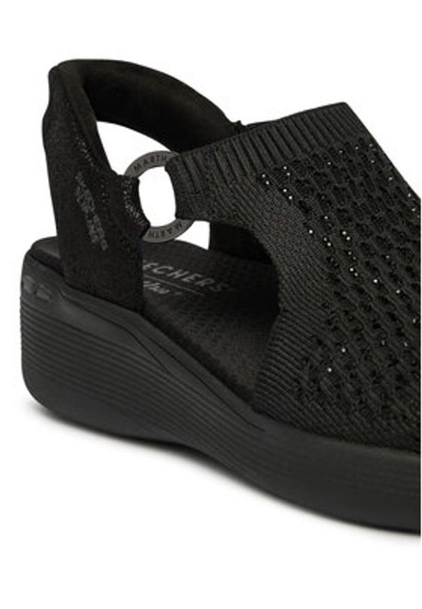 skechers - Skechers Sandały Martha Stewart: Pier-Lite - Park Path 188001/BBK Czarny. Kolor: czarny. Materiał: materiał