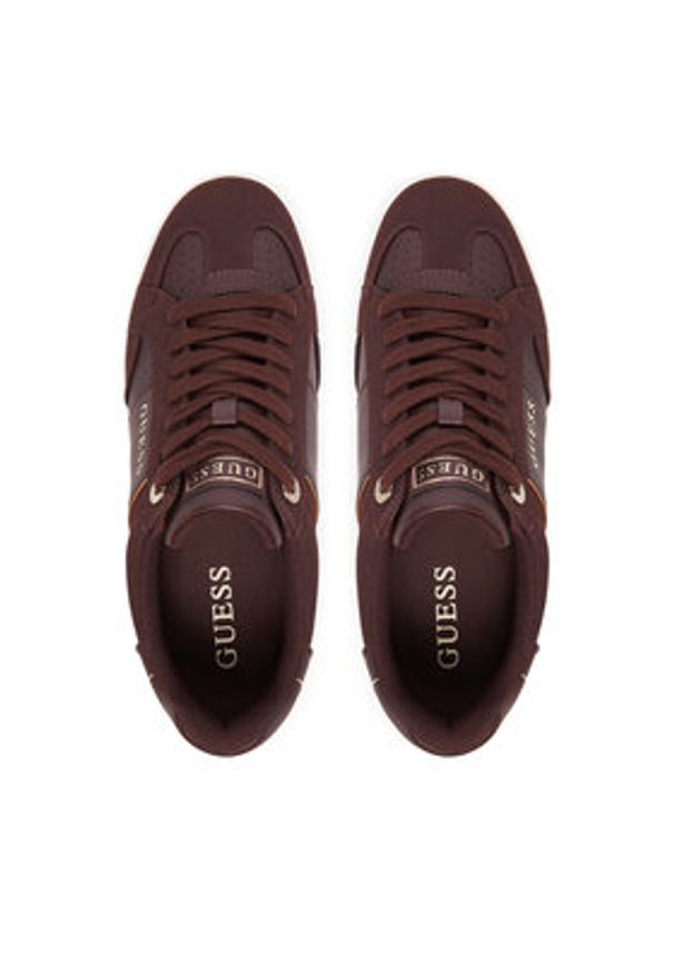 Guess Sneakersy FLFJR8 PEL12 Brązowy. Kolor: brązowy. Materiał: skóra
