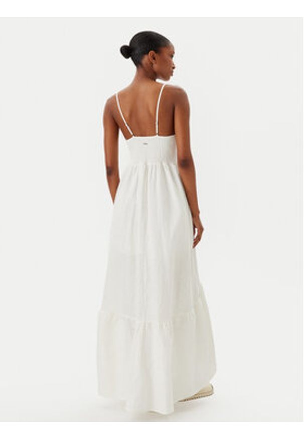 Maaji Sukienka letnia Isadora PT2123CLD008 Biały Regular Fit. Kolor: biały. Materiał: len. Sezon: lato