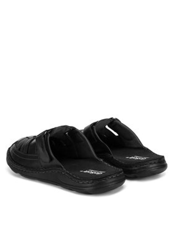 Go Soft Klapki ROMA-04 MI18 Czarny. Kolor: czarny. Materiał: skóra