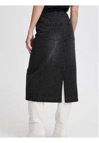 b.young Spódnica jeansowa 20813761 Czarny Regular Fit. Kolor: czarny. Materiał: bawełna #6