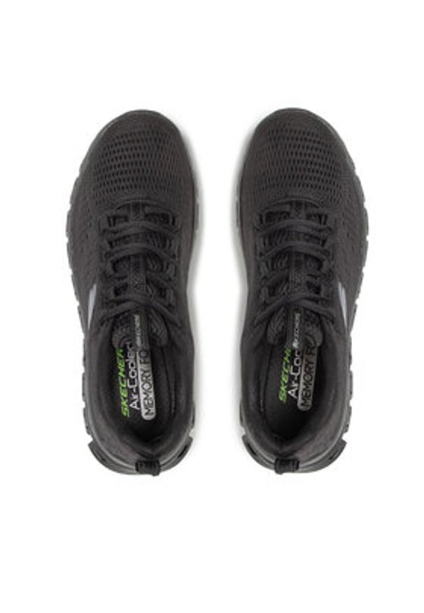 skechers - Skechers Sneakersy Fasten Up 232136/B Czarny. Kolor: czarny. Materiał: materiał