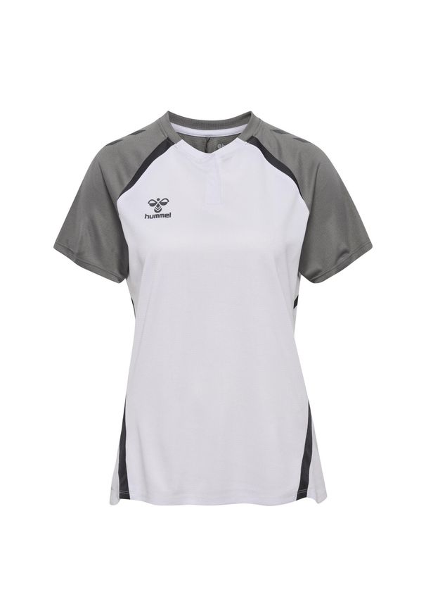 Damska koszulka polo Hummel Lead 2.0. Typ kołnierza: polo. Kolor: biały. Sport: piłka nożna