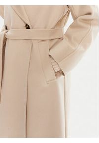 Weekend Max Mara Płaszcz wełniany Resina 2525016031 Beżowy Regular Fit. Kolor: beżowy. Materiał: wełna #6