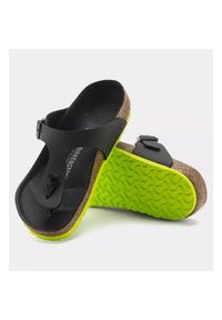 Klapki Birkenstock Gizeh Bs Jr 1024380 czarne. Kolor: czarny. Materiał: zamsz, materiał, syntetyk, skóra. Styl: klasyczny