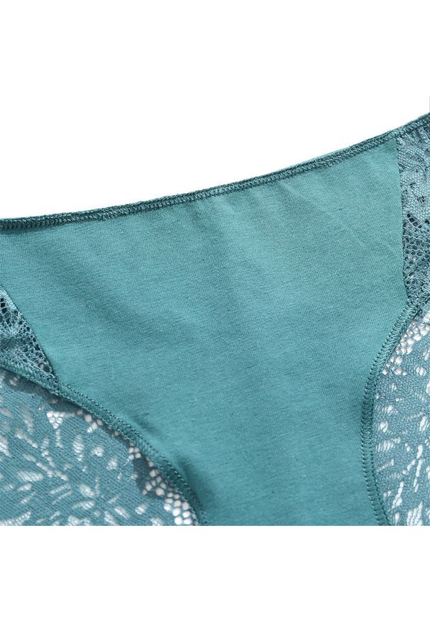 Intica - Figi koronkowe eleganckie z delikatnego materiału Charmaine. Kolor: niebieski. Materiał: materiał, koronka. Wzór: koronka