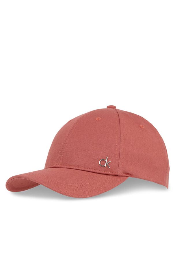 Calvin Klein Czapka z daszkiem K60K613102 Pomarańczowy. Kolor: pomarańczowy. Materiał: materiał, bawełna