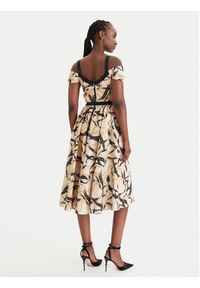Elisabetta Franchi Sukienka koktajlowa AB-910-61E2-V590 Beżowy Regular Fit. Kolor: beżowy. Materiał: bawełna. Styl: wizytowy #5