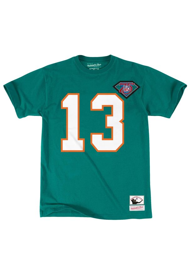 Mitchell & Ness - koszulka nba Miami Dolphins Dan Marino. Kolor: niebieski, wielokolorowy, zielony. Sport: piłka nożna